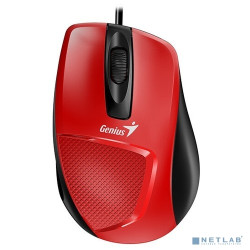 Мышь Genius DX-150X, USB, G5, красная/чёрная (red, optical 1000dpi, подходит под правую руку) new package
