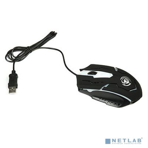 Мышь MGK-05U Dialog Gan-Kata - игровая, 4 кнопки + ролик прокрутки, USB, черная