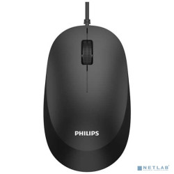 Philips Проводная Мышь SPK7207BL USB 2.0,  3 кнопки 1000dpi, Чёрный