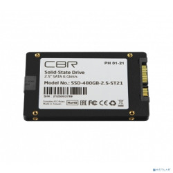 CBR SSD-480GB-2.5-ST21, Внутренний SSD-накопитель, серия "Standard", 480 GB, 2.5", SATA III 6 Gbit/s, Phison PS3111-S11, 3D TLC NAND, R/W speed up to 550/500 MB/s, TBW (TB) 400