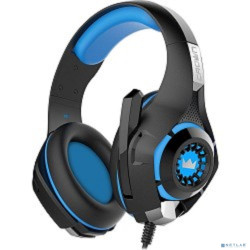 CROWN CMGH-101T Black&blue (Подключение jack 3.5мм 4pin+ адаптер 2*jack spk+mic,Частотныи? диапазон: 20Гц-20,000 Гц ,Кабель 2.1м,Размер D 250мм, регулировка громкости, микрофон на ножке)