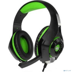 CROWN CMGH-101T Black&green (Подключение jack 3.5мм 4pin+ адаптер 2*jack spk+mic,Частотныи? диапазон: 20Гц-20,000 Гц ,Кабель 2.1м,Размер D 250мм, регулировка громкости, микрофон на ножке)