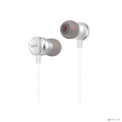 HOCO M16/ Наушники + микрофон/ Кнопка ответа/ 1.2м/ 3.5 mm jack/ Silver