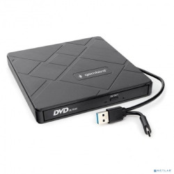 USB 3.0  Gembird DVD-USB-04 пластик, со встроенным кардридером и хабом черный