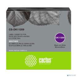 Картридж ленточный Cactus CS-DK11209 черный для Brother P-touch QL-500, QL-550, QL-700, QL-800