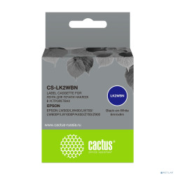 Картридж ленточный Cactus CS-LK2WBN черный для Epson LW300/LW400/LW700/LW600P/LW1000P