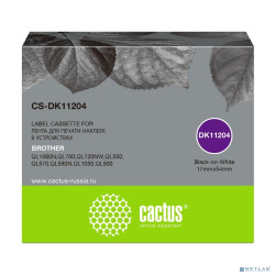 Картридж ленточный Cactus CS-DK11204 черный для Brother P-touch QL-500, QL-550, QL-700, QL-800
