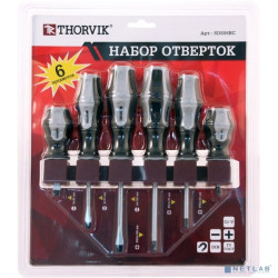 Thorvik SDS06BC Набор отверток стержневых на держателе, 6 предметов