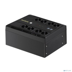 Exegate EX293854RUS ИБП ExeGate NEO NNB-800.LED.AVR.8SH.CH <800VA/480W, LED, AVR, 8*Schuko, 4*USB-порта для зарядки, Black>