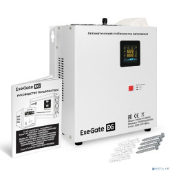 Exegate EX298700RUS Стабилизатор напряжения настенный ExeGate Master AV-20000M (20000ВА, вход 140-260В, цветной дисплей, выход 220В±8%, КПД 98%, 5 уровней защиты, задержка, усиленный метал.корпус