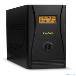 Exegate EP285494RUS ИБП ExeGate SpecialPro Smart LLB-1200.LCD.AVR.EURO.RJ.USB <1200VA/750W, LCD, AVR, 4 евророзетки, RJ45/11, USB, Black>