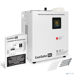 Exegate EX298702RUS Стабилизатор напряжения напольный/настенный ExeGate Master Turbo AVS-20000M (20000ВА, вход 100-265В, цветной дисплей, выход 220В±8%, КПД 98%, 5 уровней защиты, задержка, усиленный