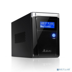 SVC, V-1200-F-LCD ИБП, Л-И., 1200ВА/720Вт, Вход:220В, AVR:165-275В, Вых.:220В±10%, 50/60±0.5Гц, АКБ 2*12В/7.5Ач, LCD-дисплей, Напольный