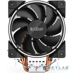 PCCooler GI-X3 Кулер GI-X3 S775/115X/AM2/AM3/AM4 ( TDP 125W, вент-р 120мм с PWM, 3 тепловые трубки 6мм, белая LED подсветка, 1000-1800RPM, 26.5dBa)