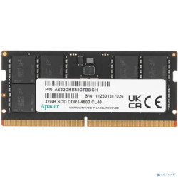 Модуль памяти Apacer 32GB DDR5 4800 SODIMM CL40, 1.2V, 2048x8,  RTL