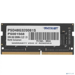 Модуль памяти для ноутбука SODIMM 8GB PC25600 DDR4 PSD48G320081S PATRIOT