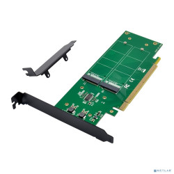 "ORIENT C306E4, Переходник PCI-Ex16->4 x M.2 M-key NVMe SSD, тип 2280, 2 планки крепления в комплекте

 (31354)