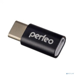 Perfeo adapter micro USB на Type-C c OTG (PF-VI-O005 Black) чёрный [PF_A4268]