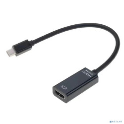 Bion Переходник с кабелем mini DisplayPort - HDMI, 20M/19F, 4k@30Hz, длинна кабеля 15см, черный [BXP-A-mDPM-HDMIF-015]