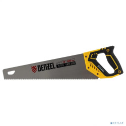 Denzel Ножовка по дереву, 400 мм, 9 TPI, зуб 3D, двухкомпонентная рукоятка [24145]