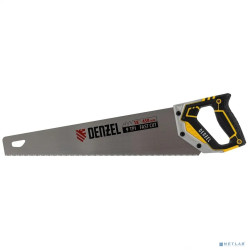 Denzel Ножовка по дереву, 450 мм, 9 TPI, зуб 3D, металлопластиковая рукоятка [24140]
