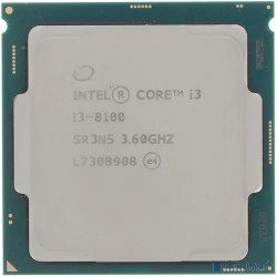 CPU Intel Core i3-8100 Coffee Lake OEM {3.60Ггц, 6МБ, Socket 1151}