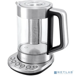 Чайник электрический Kitfort КТ-622 1.7л. 2200Вт серебристый (корпус: стекло)