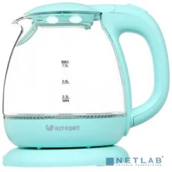 Чайник электрический KITFORT КТ-653-1, 1100Вт, голубой