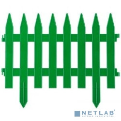 Забор декоративный GRINDA "КЛАССИКА", 28x300 см, зеленый [422201-G]