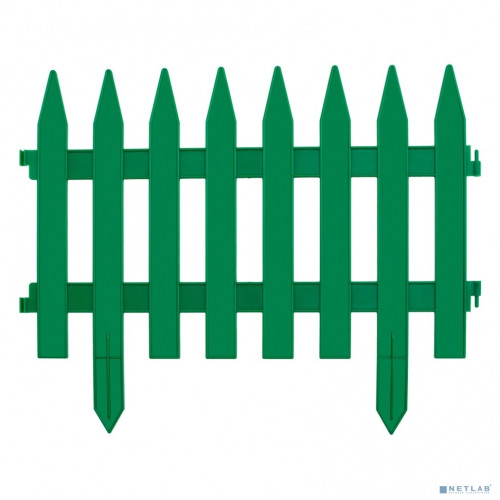 Забор декоративный "Рейка", 28х300 см, зеленый, Россия// Palisad [65005]