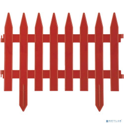Забор декоративный GRINDA "КЛАССИКА", 28x300 см, терракот [422201-T]