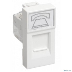 Iek (CKK-40D-RT1-K01) РКФ-10-00-П Розетка телефонная RJ-11 кат.3 (на 1 модуль) ПРАЙМЕР белая