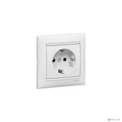 Legrand 774420 Розетка Valena с заземлением, винтовой зажим (белая)