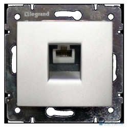 Legrand 770138 Розетка телефонная Valena - RJ11 - 4 контакта - 1 выход - алюминий