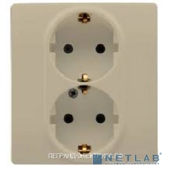 Legrand 672333 Розетка 2 x 2К+З со шторками - немецкий стандарт - автоматические зажимы - 16 А - 250 В~ - Etika - слоновая кость