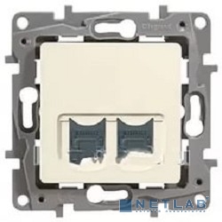 Legrand 672355 Двойная розетка RJ 45 - категория 5е - UTP - Etika - слоновая кость