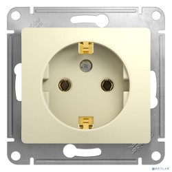 Systeme electric GSL000243 GLOSSA РОЗЕТКА с заземлением, 16А, механизм, БЕЖЕВЫЙ