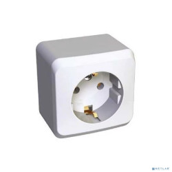 Systeme electric PA16-004B ЭТЮД О/У РОЗЕТКА с заземлением со шторками 16А 250B,  белый , Россия