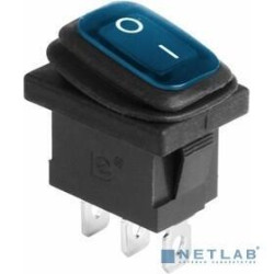 Rexant 36-2176 Выключатель клавишный 250V 6А (3с) ON-OFF синий  с подсветкой  Mini ВЛАГОЗАЩИТА