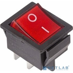 Rexant 36-2330 Выключатель клавишный 250V 16А (4с) ON-OFF красный  с подсветкой