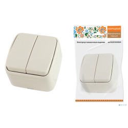 TDM SQ1824-0015 Выключатель 2-кл. открытой установки IP20 10А, сл. кость "Дача" Народная