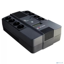 Ермак ИБП Линейно-интерактивный 800 ВА/480 Вт, 8xSchuko,  ЖК, 2 х USB СБП ЕРМАК 220-220.0,8-32-ВН