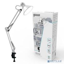 Светильник Gauss GTL001, 60W 220-240V E27 белый струбцина