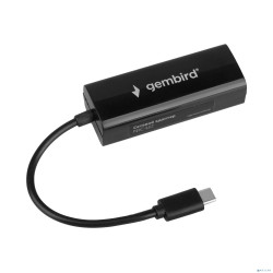 Gembird Сетевой адаптер Ethernet Type-C USB 2.0 - Fast Ethernet adapter, пластик,черный,RTL8152 (NIC-U10)