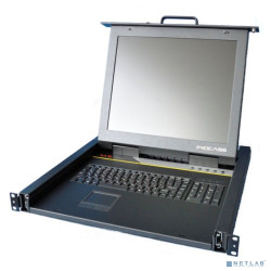 Procase R1701 Консоль однорельсовая , 1 порт, LCD 17'', single rail console, LCD D-Sub, USB, разрешение 1280*1024