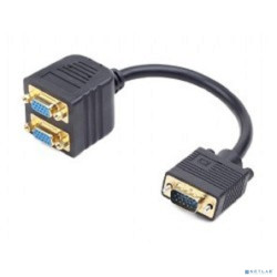 Cablexpert CC-VGAX2-20CM Разветвитель VGA Cablexpert CC-VGAX2-20CM, HD15M/2x15F, 1 компьютер - 2 монитора