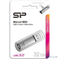 Silicon Power 32Gb  Marvel M02, USB 3.0, Серебро