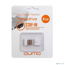 USB 2.0 QUMO 8GB NANO [QM8GUD-NANO-W] White