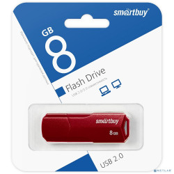 Smartbuy USB Drive 8GB CLUE Burgundy (SB8GBCLU-BG) UFD 2.0