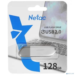Netac USB Drive 128GB U352 <NT03U352N-128G-20PN>, USB2.0, с колпачком, металлическая